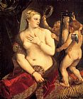 Titian Venus in front of the mirror painting